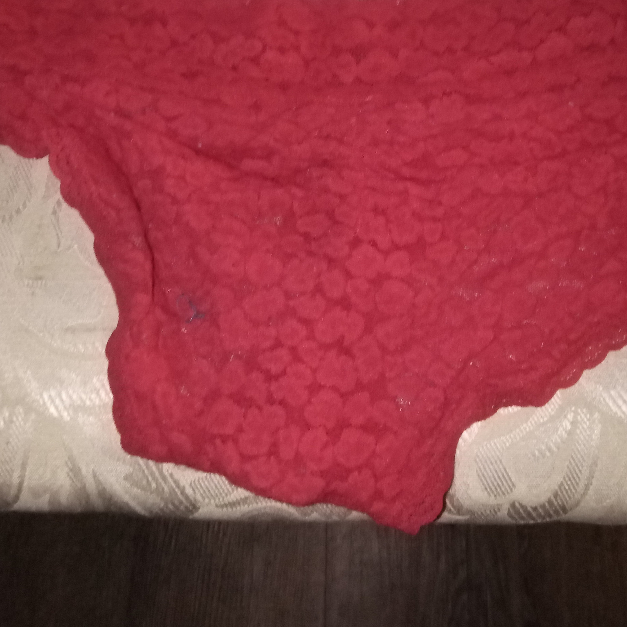 Red lace panties